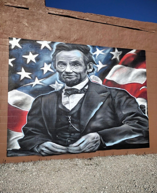 Abraham Lincoln portrait mural